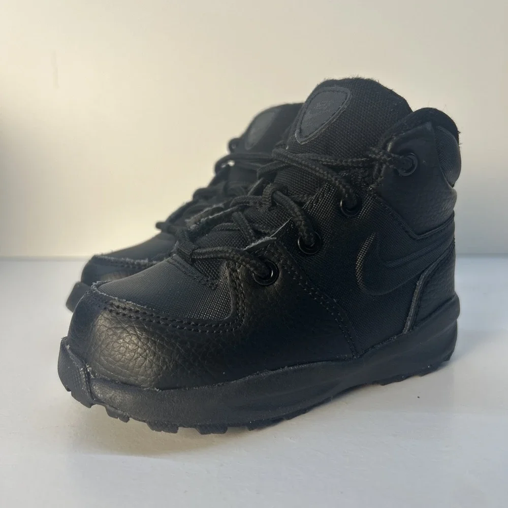 Nike‎ Manoa LTR Boots (TD) Toddler Size 7C Black Leather BQ5374-001